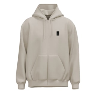 Moletom Canguru Aberto Freesurf Rubber Bege