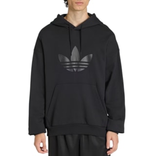 Moletom Canguru Adidas Adicolor Trefoil Black Black