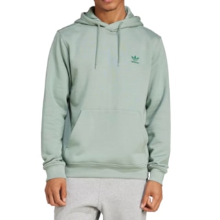 Moletom Canguru Adidas Trefoil Essentials Silver Green