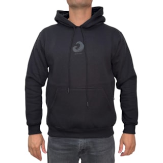 Moletom Canguru Back Wash Onda Preto