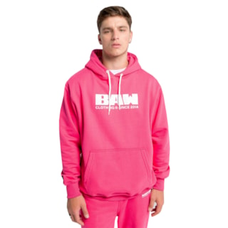 Moletom Canguru Baw Unissex Extra Bold Logo Rosa