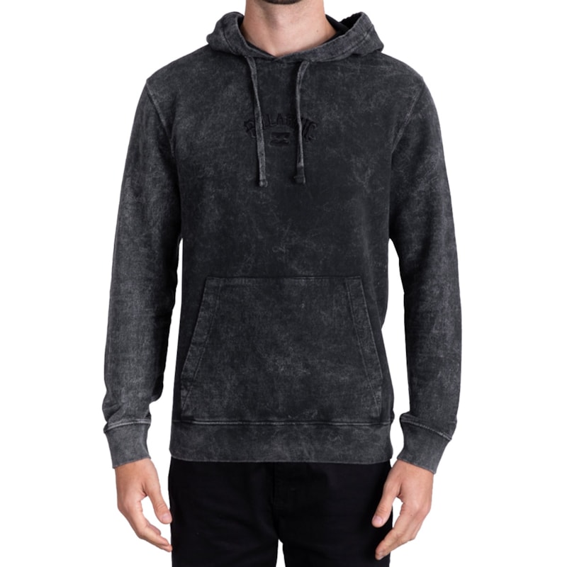 Moletom Canguru Billabong Mid Arch Pull Over Preto Estonado os