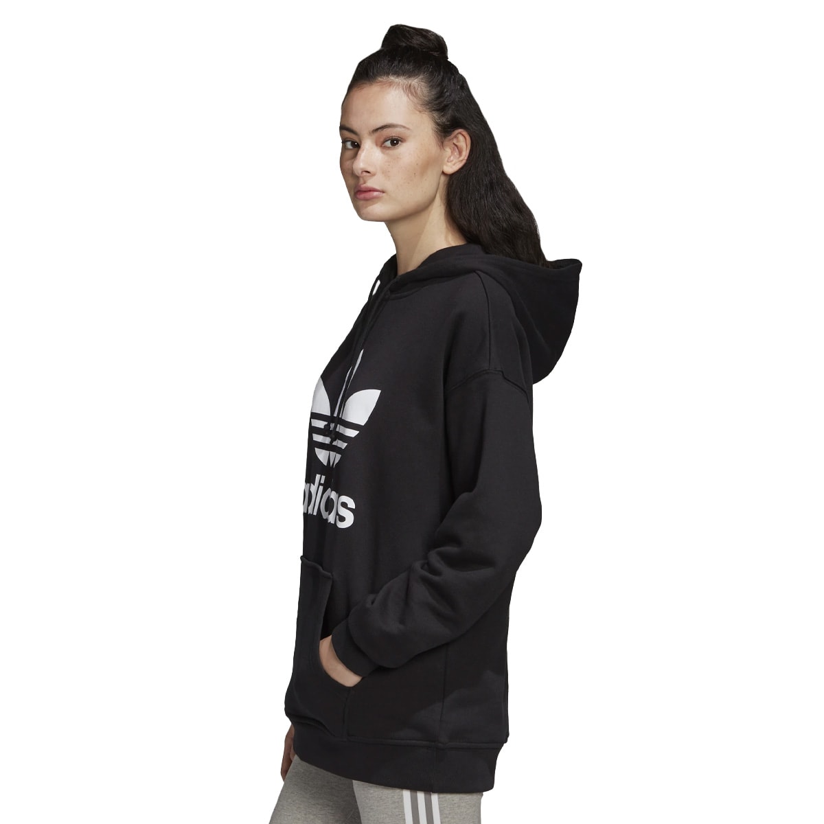 Adidas black trefoil clearance hoodie