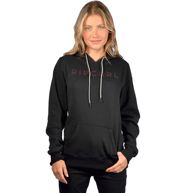 Moletom Canguru Moletom Rip Curl Preto Moletom Canguru Rip Curl