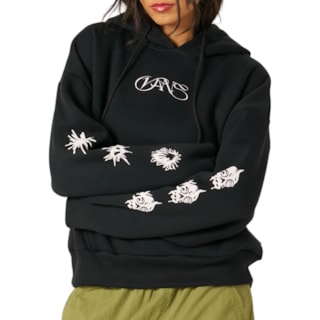 Moletom Canguru Feminino Vans Paradise World Retro Black