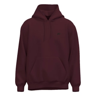 Moletom Canguru Freesurf Logo Básico Casual Bordo