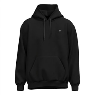 Moletom Canguru Freesurf Logo Básico Casual Preto
