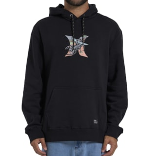 Moletom Canguru Hurley Scorpion Preto