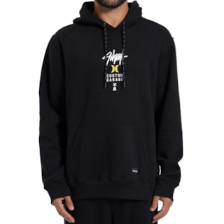 Moletom Canguru Hurley x Shibuya Signature Block Party Preto