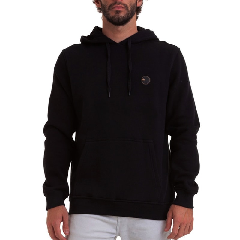 Moletom Canguru Quiksilver Basic Preto