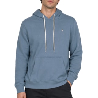 Moletom Canguru Quiksilver Transfer Square Azul Claro