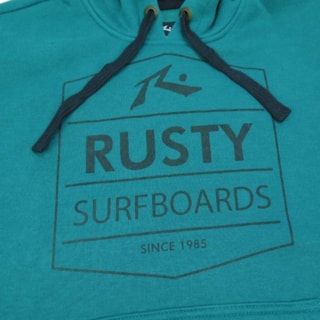 Moletom Canguru Rusty Box Verde/Preto Moletom Canguru Rusty Box Verde/Preto