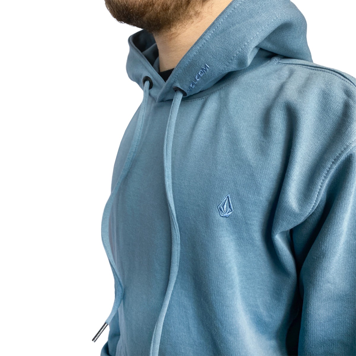 stone blue tech fleece moletom com capuz