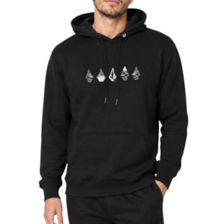 Moletom Canguru Volcom Lunar Preto