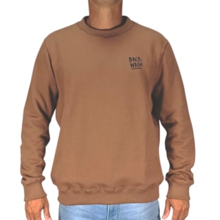 Moletom Careca Back Wash MC26002 Marrom