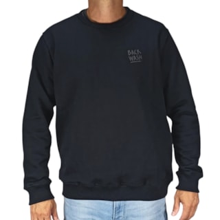 Moletom Careca Back Wash MC26002 Preto