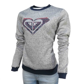 Moletom Careca Feminino Roxy Daze Navy Moletom Careca Feminino Roxy Daze Navy