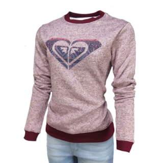 Moletom Careca Feminino Roxy Daze Vinho Moletom Careca Feminino Roxy Daze Vinho