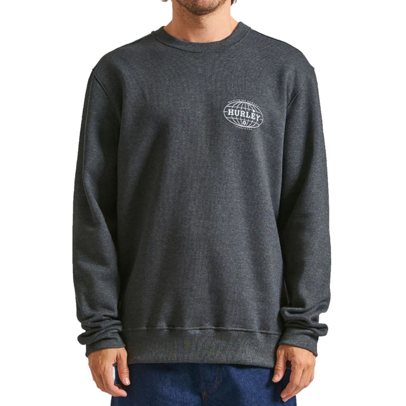 Moletom Careca Hurley Global Cinza os melhores preços Clique e