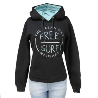 Moletom Feminino Freesurf Heart Preto Moletom Feminino Freesurf Heart Preto