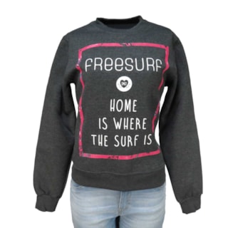 Moletom Feminino Freesurf Home Preto Moletom Feminino Freesurf Home Preto