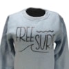 Moletom Feminino Freesurf Surf Azul Mescla