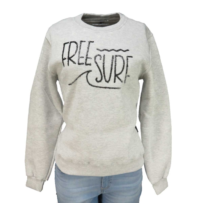 Moletom Feminino Freesurf Surf Cinza