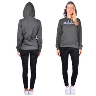 Moletom Feminino Rip Curl New Wave Filter Cinza Escuro