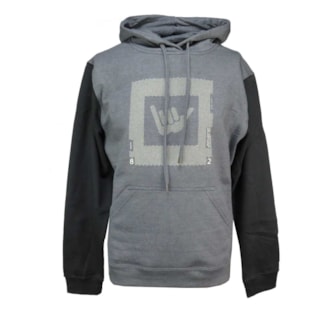 Moletom Hang Loose Logoline Preto Grafite Moletom Hang Loose Logoline Preto Grafite