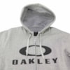 Moletom Masculino Oakley 3.D Logo Com Ziper Cinza