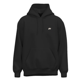 Moletom Oversized Canguru Freesurf Logo Preto