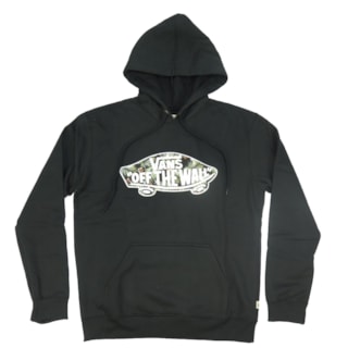 Moletom Vans Preto Fleece Logo Moletom Vans Preto Fleece Logo