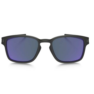 Óculos de Sol Oakley Latch Squared Matte Black Violet Iridium Polarizado