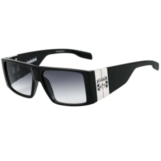 Óculos Evoke Bomber Black Shine - Silver Óculos Evoke Bomber Black Shine - Silver