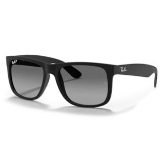 Óculos Ray-Ban Justin Classic Rubber Black Grey Gradient Polarizado
