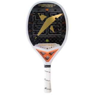 Raquete de Beach Tennis Drop Shot Conqueror 12 Comfort BT Branco 