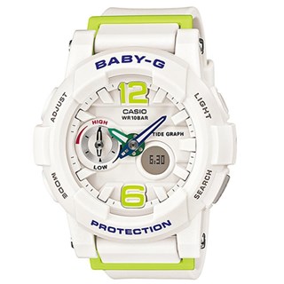 Relógio Casio Baby G G-Lide Branco/Verde