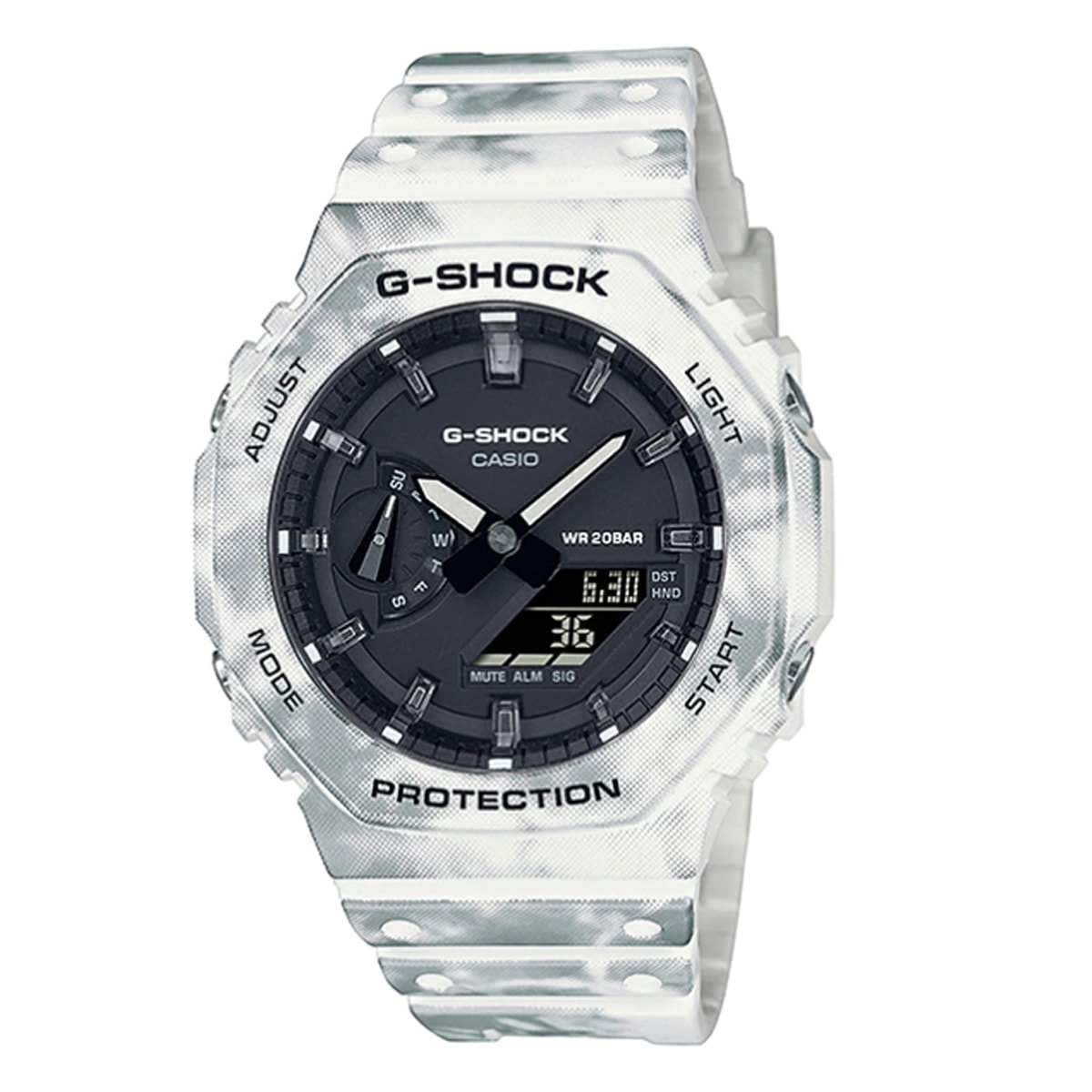 Relógio Casio G-SHOCK Frozen Forest GAE-2100GC-7ADR com pulseira e
