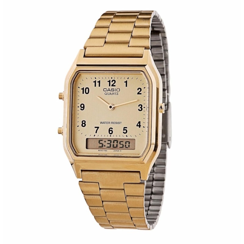 Relógio Casio Vintage Dourado AQ-230GA-9BMQ
