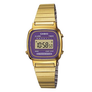 Relógio Casio Vintage Dourado / Roxo LA670WGA-6DF