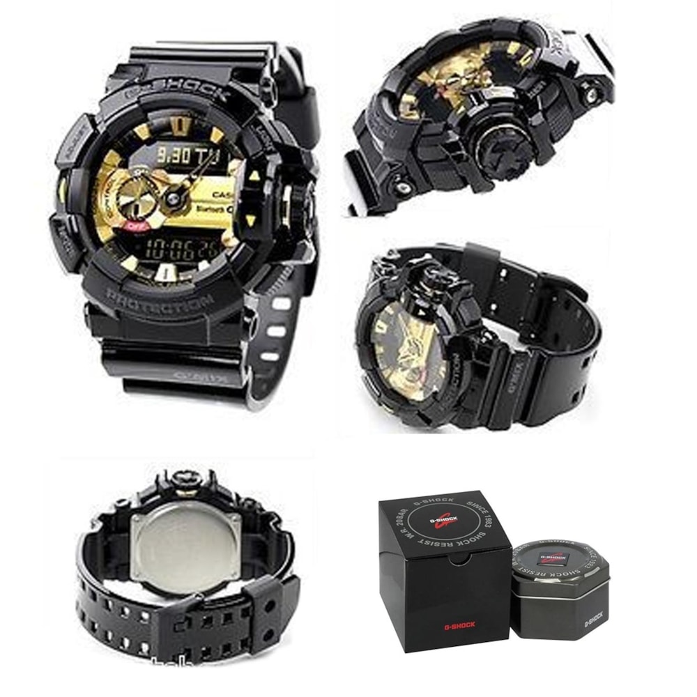 Relógio G-Shock G-Mix Bluetooth Black Gold - Back Wash