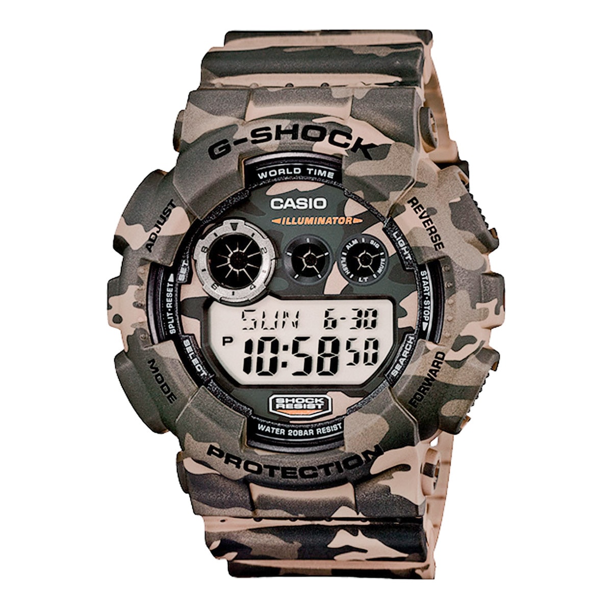 g shock branco camuflado