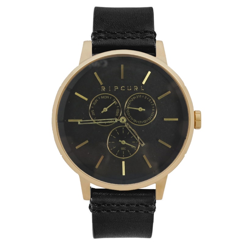 Relógio Rip Curl Detroit Multieye Gold Leather 