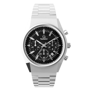 Relógio Timex Q Falcon Eye Chronograph Prata