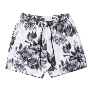 Shorts Elástico MCD Utility Hibiscus Branco