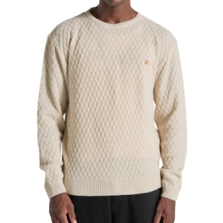 Sueter Tricot Hurley Colmeia Bege