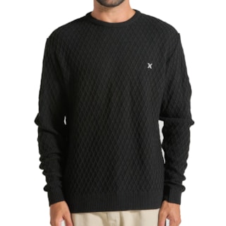 Sueter Tricot Hurley Colmeia Preto