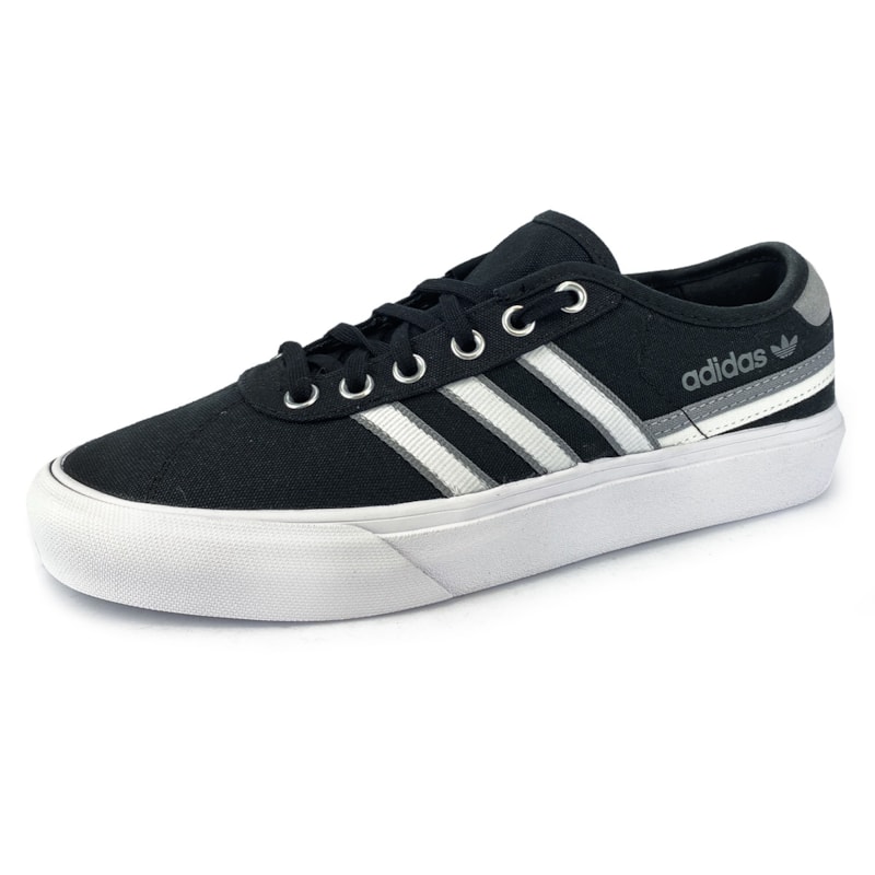 Tênis Adidas Delpala Preto e Branco os melhores preços Clique e