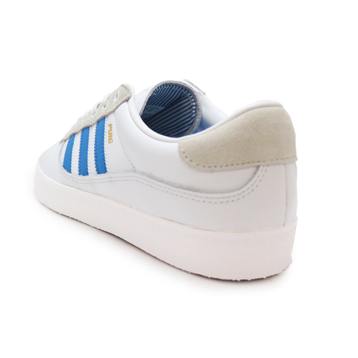 Tênis Adidas Puig Indoor Cloud White / Blue Bird / Gold Metallic