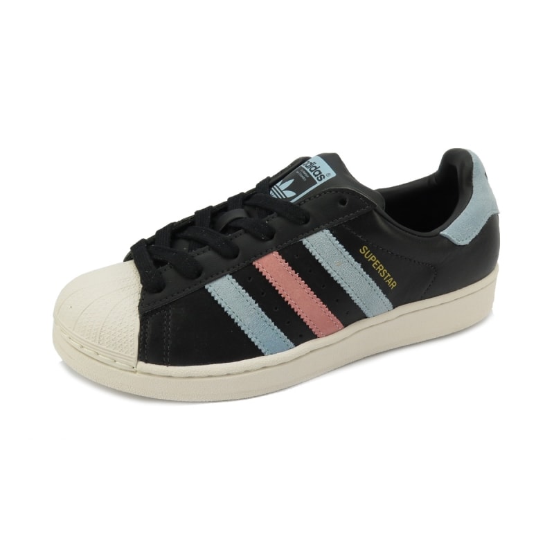 adidas superstar black and blue